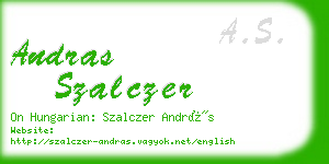 andras szalczer business card